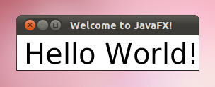 A visual rendering
of a JavaFX Stage on Linux