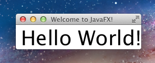 A visual rendering
of a JavaFX Stage on Mac OSX