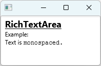 Image of the RichTextArea control