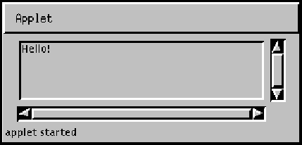 A TextArea showing the word
'Hello!'